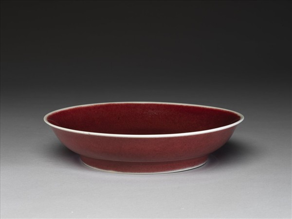 寶石紅釉盤