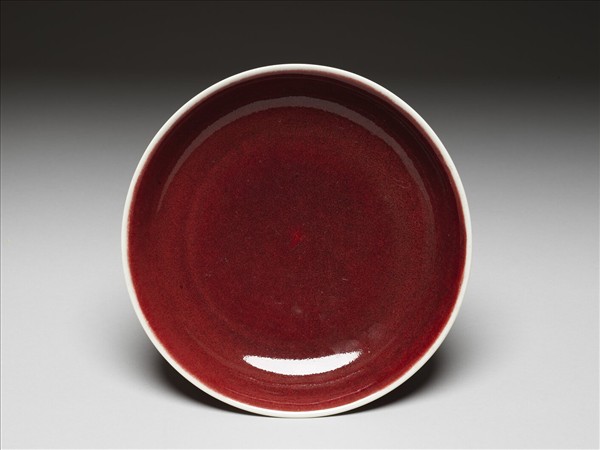 寶石紅釉盤