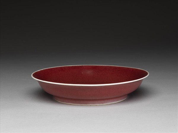 寶石紅釉盤