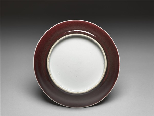 寶石紅釉盤