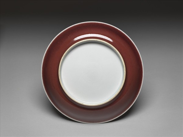寶石紅釉盤