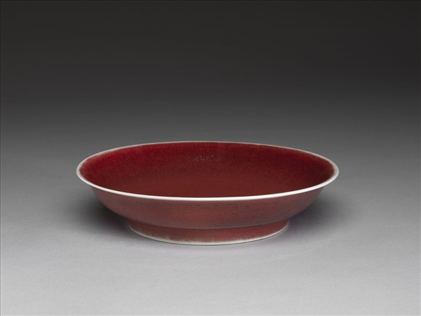 寶石紅釉盤