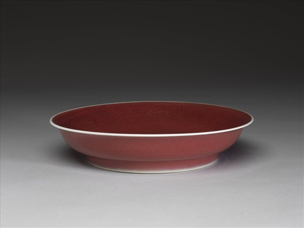 寶石紅釉盤