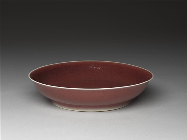 寶石紅釉盤