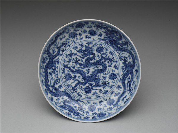青花五龍盤