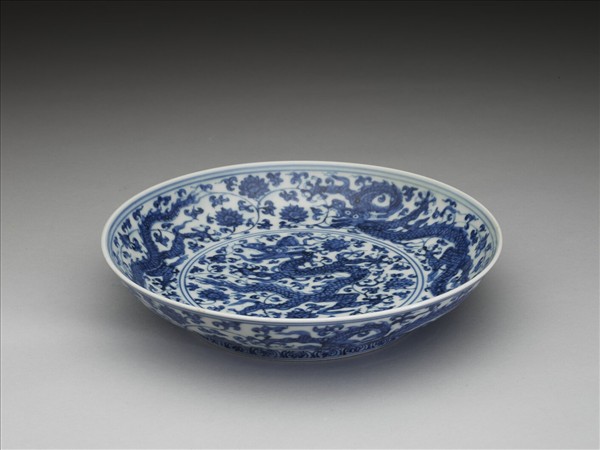 青花五龍盤