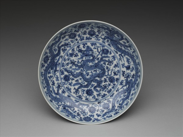 青花五龍盤