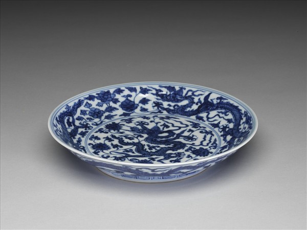 青花五龍盤