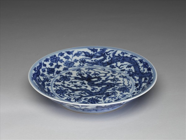 青花五龍盤