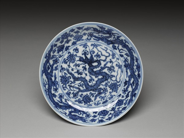 青花五龍盤
