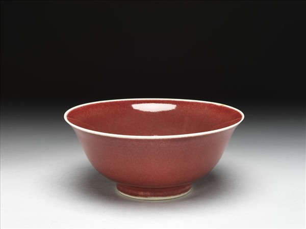 霽紅釉碗