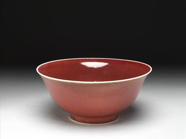 霽紅釉碗