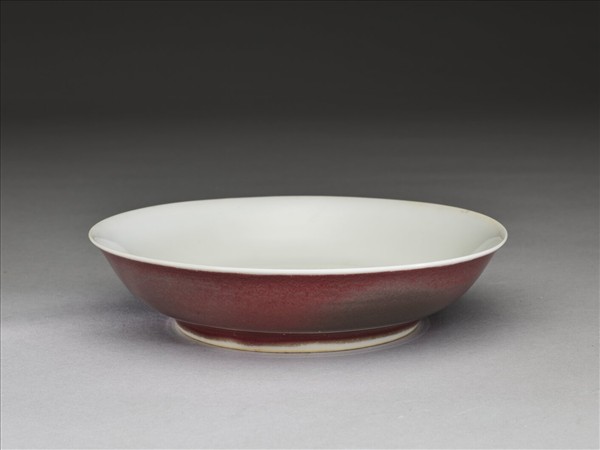 紅釉碟