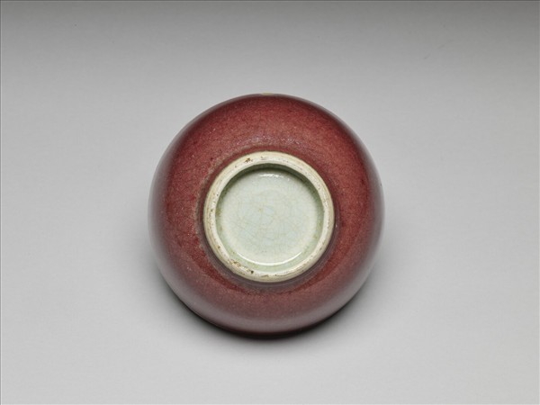 寶石紅釉碗