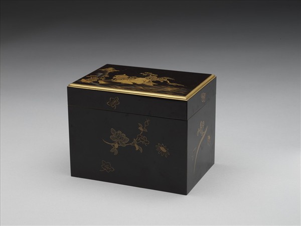 清 山水蒔繪小方盒 兩件