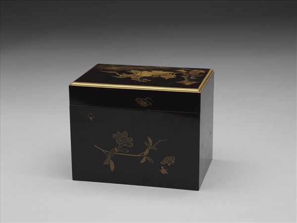 清 山水蒔繪小方盒 兩件