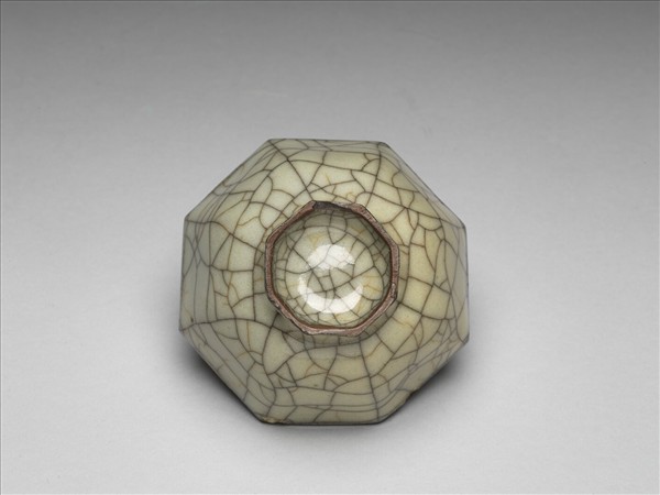 哥窯 青瓷八方杯