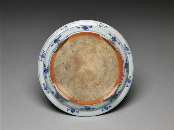 青花波濤龍紋爵托盤