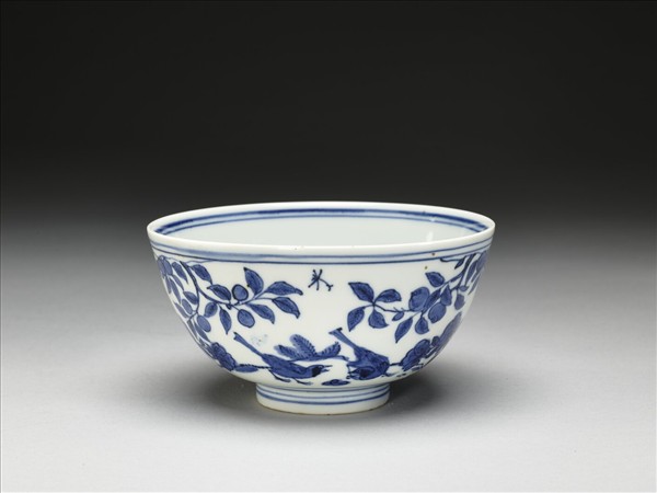 青花花鳥碗