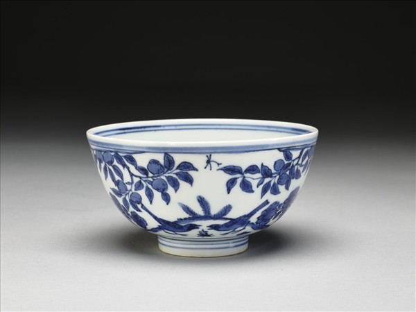 青花花鳥碗