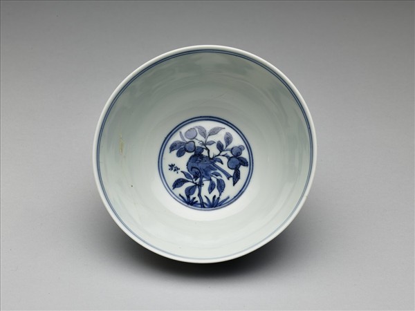 青花花鳥碗