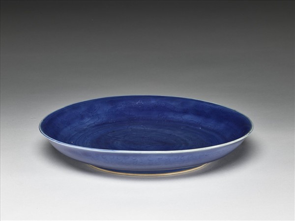 霽青龍紋大盤