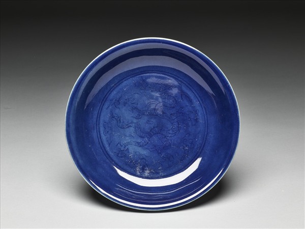 霽青龍紋盤