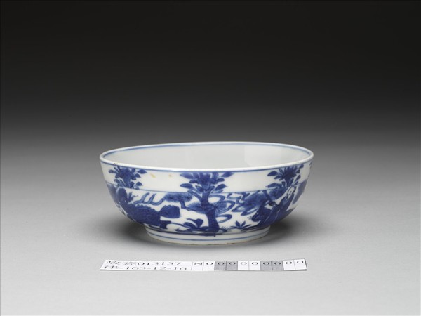 青花仙人圖碗