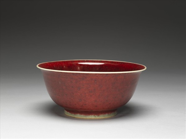寶石紅釉碗