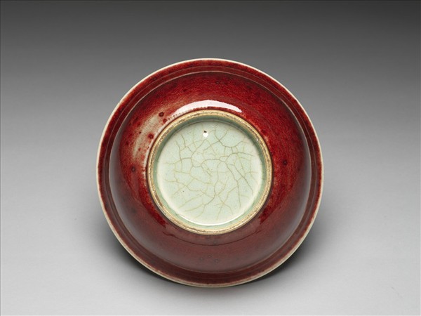 寶石紅釉碗