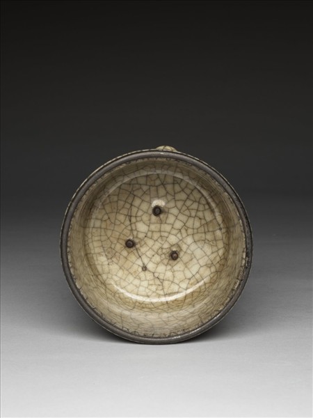 仿哥窯 筒式三足爐