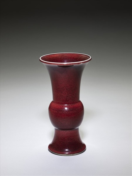 寶石紅釉觚
