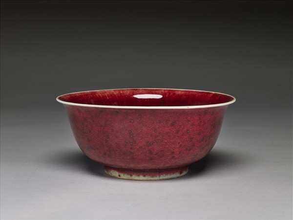 寶石紅釉碗