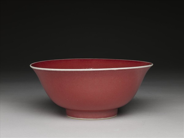 霽紅釉碗