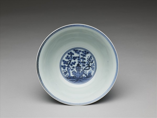 青花松竹梅三友紋碗