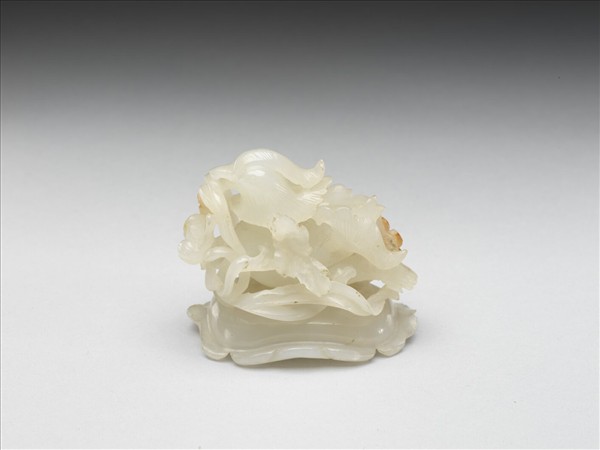 鴛鴦荷葉紋玉頂