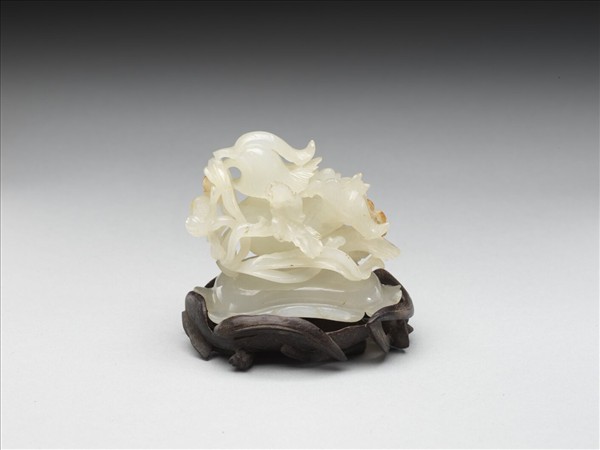 鴛鴦荷葉紋玉頂