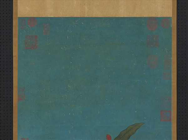 宋人畫萬年青　軸