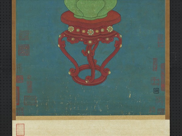 宋人畫萬年青　軸