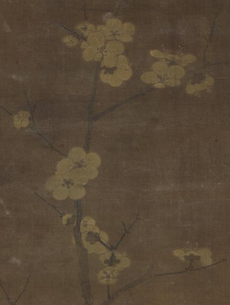 宋人山茶梅花　軸