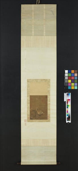 宋人畫鵪鶉　軸