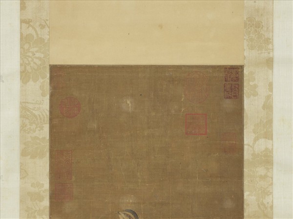 宋人畫鵪鶉　軸