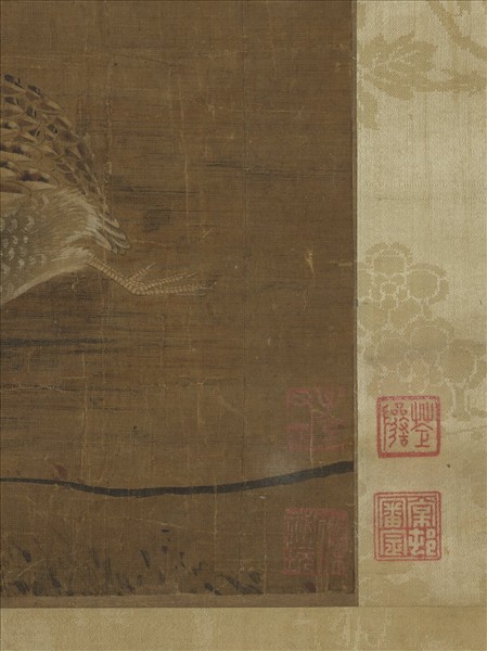 宋人畫鵪鶉　軸