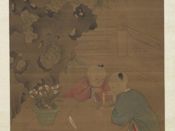 宋人歲歲平安圖　軸