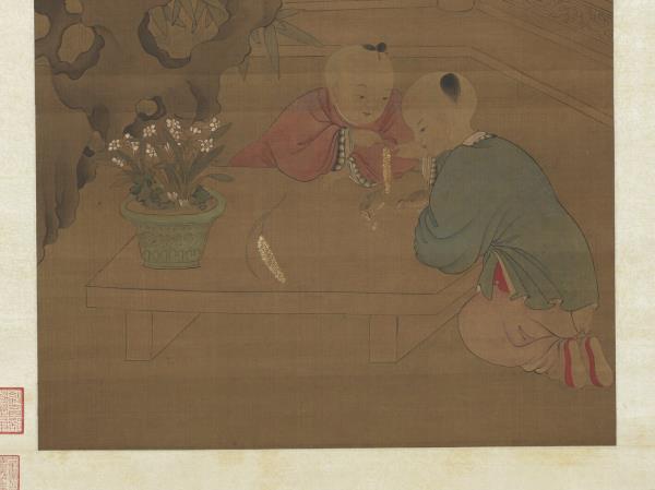 宋人歲歲平安圖　軸