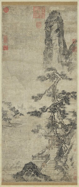 宋人松風琴韻圖　軸