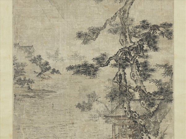 宋人松風琴韻圖　軸