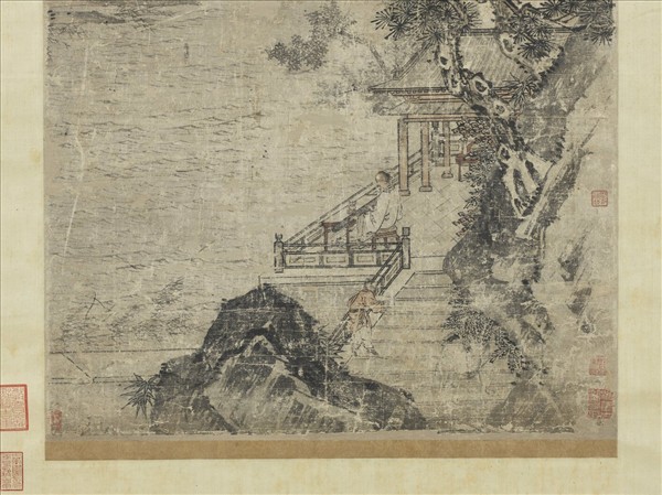 宋人松風琴韻圖　軸