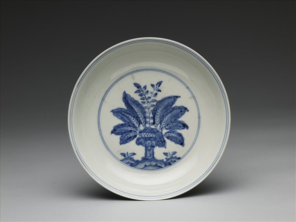 青花番蓮紋盤