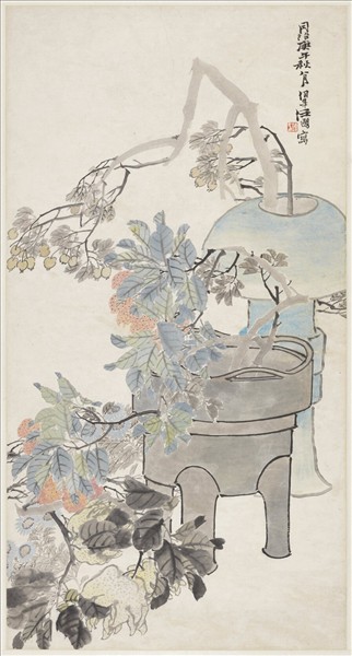 清任伯年壽意圖　單片